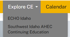 SW ID AHEC Menu